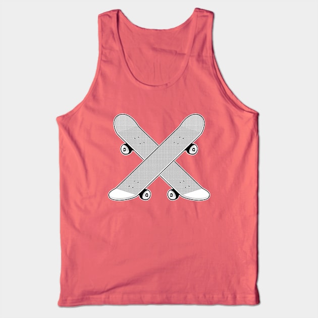 Skateboards Crossed Tank Top by AKdesign